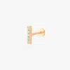 Studs Pavé Bar Flatback Stud In Gold/clear