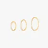 Studs Pave Clicker Set In Gold/clear