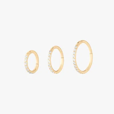 Studs Pave Clicker Set In Gold/clear
