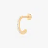 Studs Pave Flatback Huggie