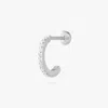 Studs Pave Flatback Huggie