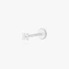 Studs Pave X Flatback Stud In Silver