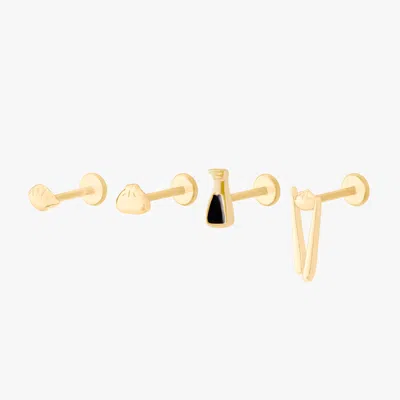 Studs Signature Bao Set In Gold