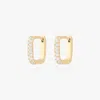 Studs Square Pave Huggie