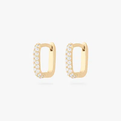 Studs Square Pave Huggie