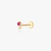 Studs Stacked Cz Flatback Stud In Red