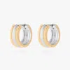 Studs Two Tone Chunky Hoop In Multi