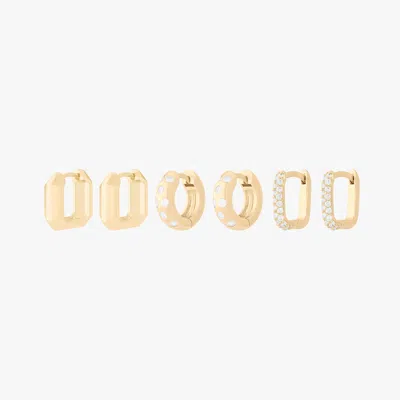 Studs Ultimate Huggie Set In Gold