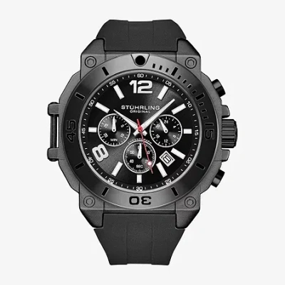 Stuhrling Mens Black Strap Watch 4054 2