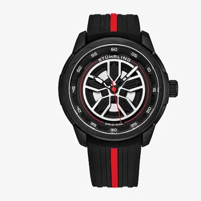 Stuhrling Mens Black Strap Watch 984.01