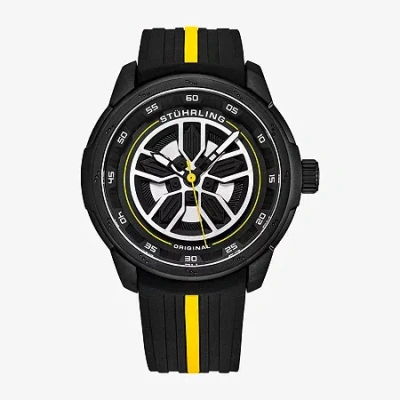 Stuhrling Mens Black Strap Watch 984.02