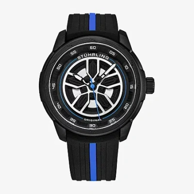Stuhrling Mens Black Strap Watch 984.03
