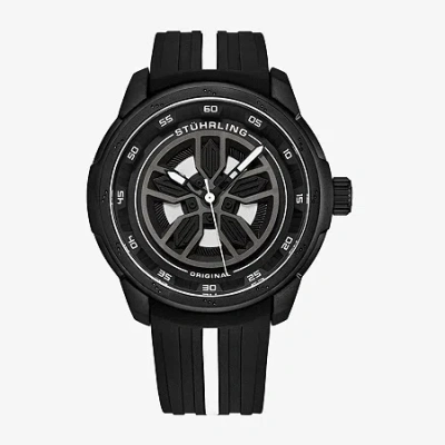 Stuhrling Mens Black Strap Watch 984.04