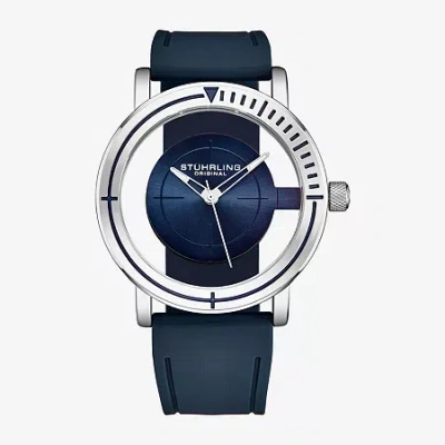 Stuhrling Mens Blue Strap Watch 3915.1