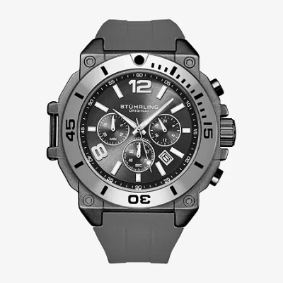 Stuhrling Mens Gray Strap Watch 4054 1
