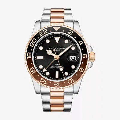 Stuhrling Mens Rose Goldtone Stainless Steel Bracelet Watch 3965 4 In Metallic