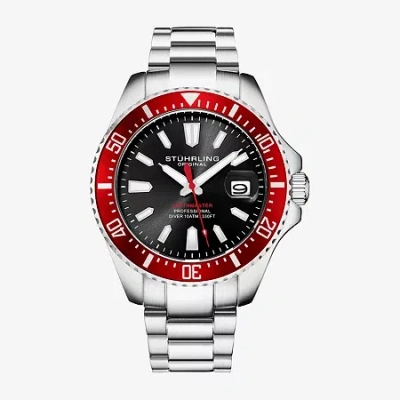 Stuhrling Mens Silver Tone Stainless Steel Bracelet Watch 3950a 4 In Metallic