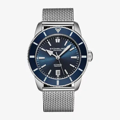 Stuhrling Mens Silver Tone Stainless Steel Bracelet Watch 4079.2 In Multi