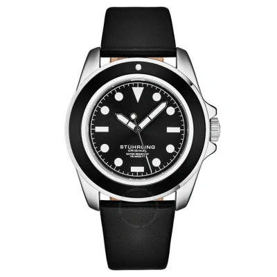 Stuhrling Original Aquadiver Quartz Black Dial Men's Watch M17203