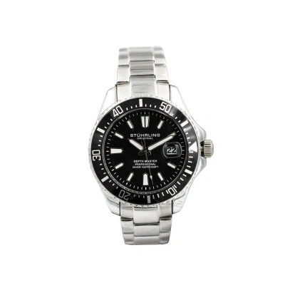 Stuhrling Original Aquadiver Quartz White Dial Men's Watch 3950a.1 In Aqua / Black / White