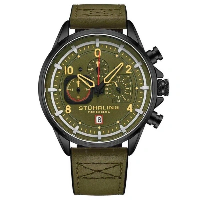 Stuhrling Original Aviator Green Dial Men's Watch M15555