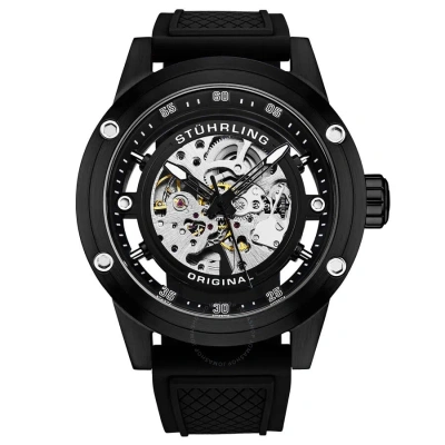 Stuhrling Original Legacy Automatic Black Dial Men's Watch M17983 In Black / White