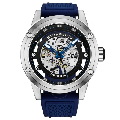 Stuhrling Original Legacy Automatic Black Dial Men's Watch M17985 In Black / Blue / Silver