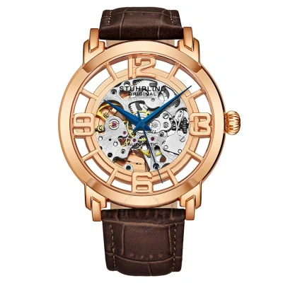 Stuhrling Original Legacy Automatic Gold Dial Men's Watch M13620 In Brown