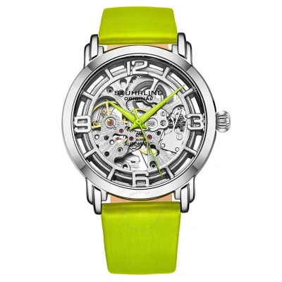 Stuhrling Original Legacy Automatic Silver Dial Ladies Watch M13636 In Green