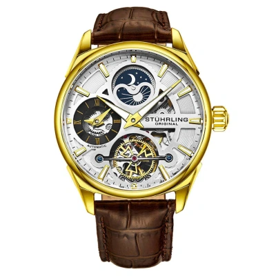 Stuhrling Original Legacy Automatic Silver Dial Men's Watch M13589 In Gold