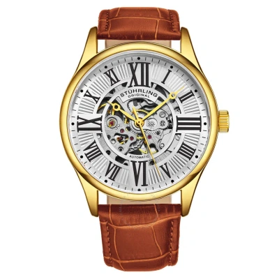 Stuhrling Original Legacy Automatic White Dial Men's Watch M17964 In Brown / Gold / Gold Tone / Silver / White / Yellow