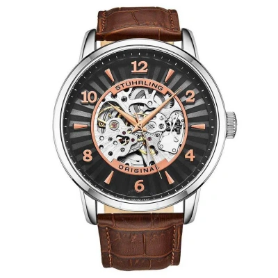 Stuhrling Original Legacy Black Dial Men's Watch M15852 In Brown