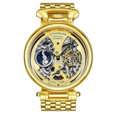 Stuhrling Original Legacy Gold Skeleton Dial Men's Watch M15935
