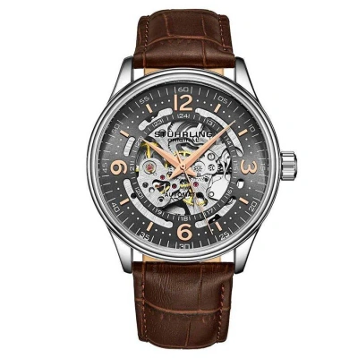 Stuhrling Original Legacy Grey Dial Men's Watch M15744 In Brown