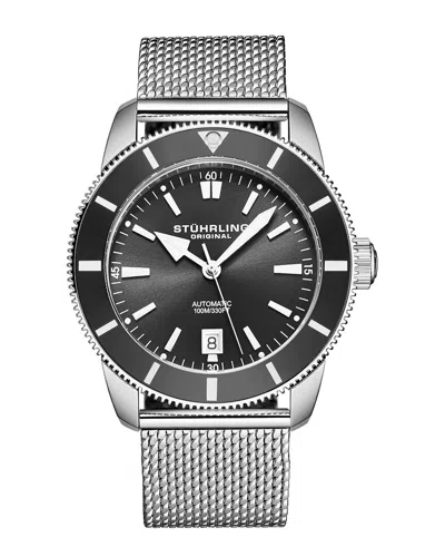 Stuhrling Original Stührling Original Men's Aquadiver Watch In Silver