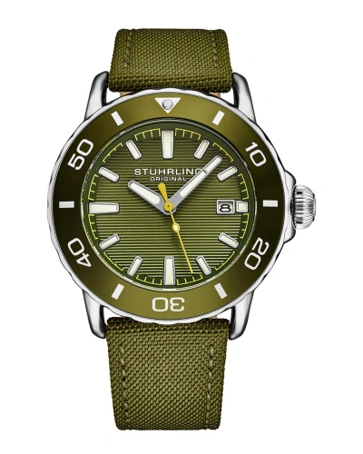 Stuhrling Original Men's Aquadiver Watch In Green