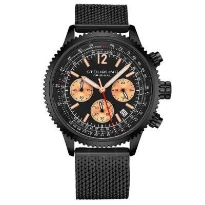 Stuhrling Original Monaco Black Dial Men's Watch M15385