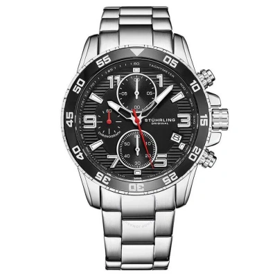 Stuhrling Original Monaco Black Dial Men's Watch M15791 In White