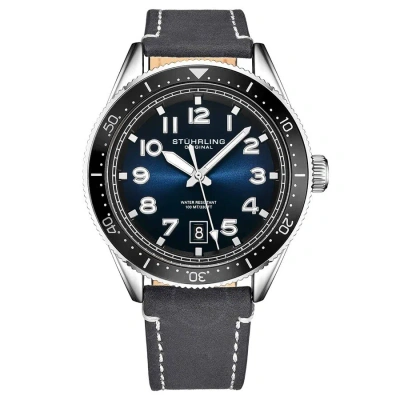 Stuhrling Original Monaco Blue Dial Men's Watch M15896 In Gray