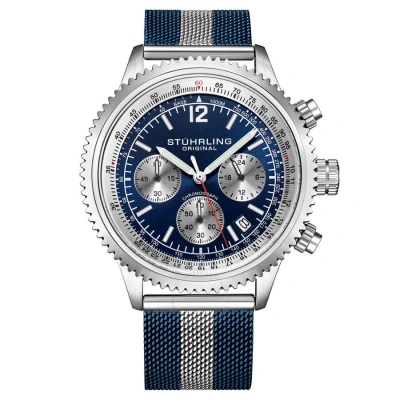 Stuhrling Original Monaco Chronograph Quartz Blue Dial Men's Watch M16854