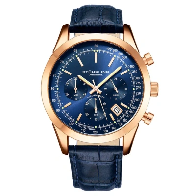 Stuhrling Original Monaco Quartz Blue Dial Men's Watch M13655