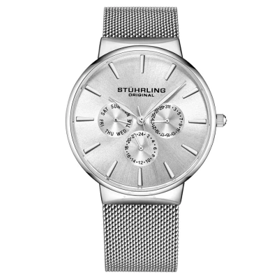 Stuhrling Original Monaco Quartz Silver Dial Men's Watch M16240 In Metallic