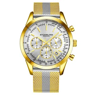 Stuhrling Original Monaco Silver-tone Dial Men's Watch M15858 In Gold
