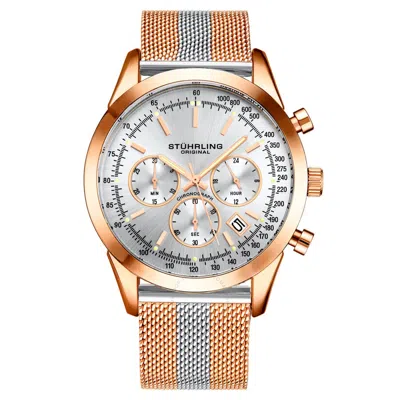 Stuhrling Original Monaco Silver-tone Dial Men's Watch M15859 In Gold