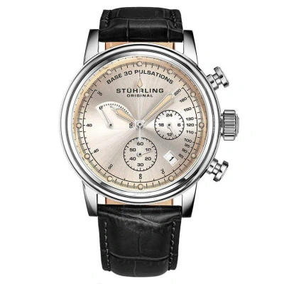 Stuhrling Original Monaco White Dial Men's Watch M15511 In Black