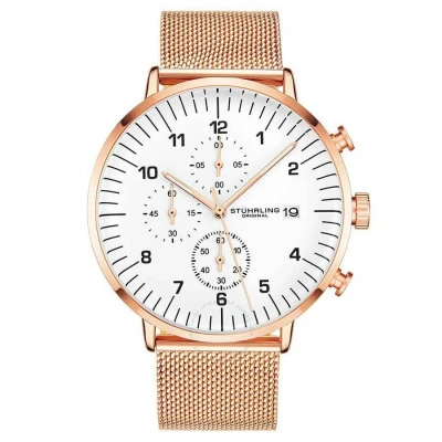 Stuhrling Original Monaco White Dial Men's Watch M15643 In Gold