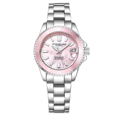 Stuhrling Original Symphony Pink Dial Ladies Watch M15959 In Metallic