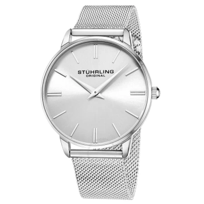 Stuhrling Original Symphony Quartz Silver Dial Men's Watch M16783 In Metallic