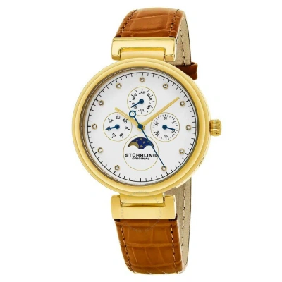 Stuhrling Original Symphony White Dial Ladies Watch M15390 In Gold