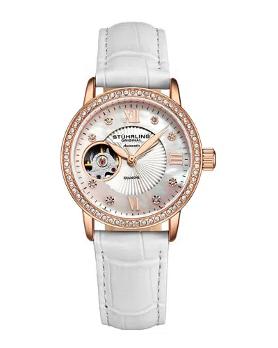 Stuhrling Original Women's Legacy Diamond Watch In White